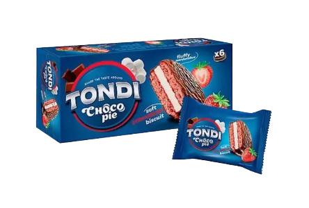 Печенье CHOCO PIE Tondi ЯШКИНО 180гр клубника 1/16шт РВВ608