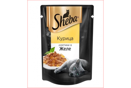 Корм д/кошек SHEBA 75гр Курица в желе 1/28шт №10208613