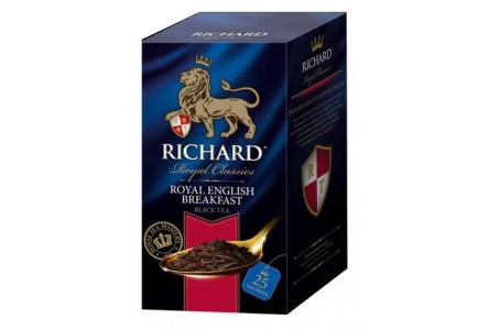 Чай черный в пакетах RICHARD 25х2гр Royal English Breakfast байховый 1/12шт К