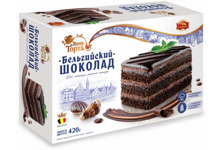 Торт ЧЕРЕМУШКИ 420гр Бельгийский шоколад 1/6шт