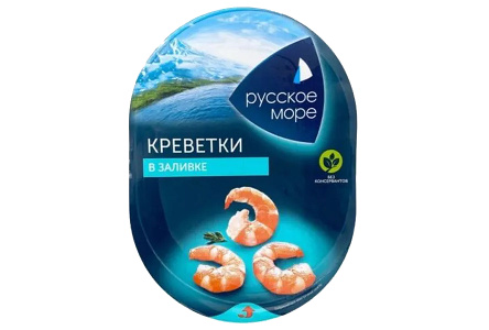 Мясо креветки РУССКОЕ МОРЕ 180гр в заливке 1/6шт