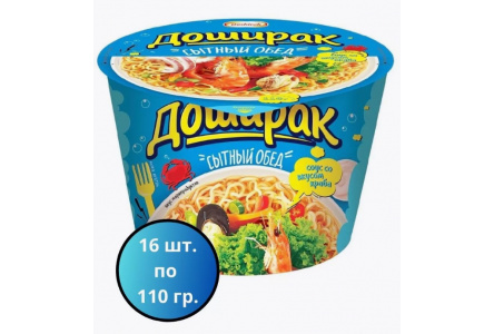 Лапша ДОШИРАК 110гр Хемуль рамен со вкусом морепродукты 1/16шт