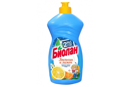 Средство д/мытья посуды БИОЛАН 450мл апельсин и лимон 1/20 095889