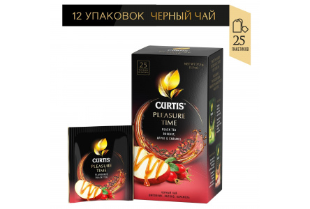 Чай черный в пакетиках CURTIS 25*1,5гр Pleasure Timeм байховый 1/12шт