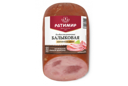 Колбаса полукопченая РАТИМИР 400гр Балыковая 1/1шт