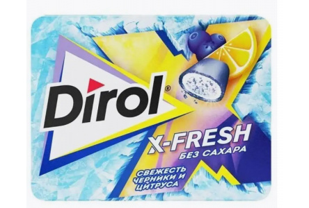 Жевательная резинка DIROL X-FRESH 16гр Свежесть черники/цитруса 1/12шт