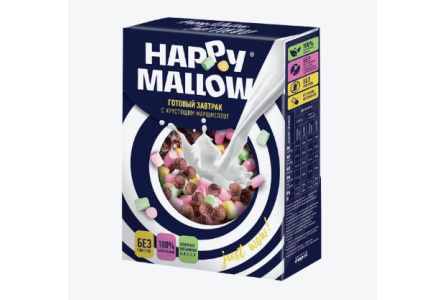 Завтрак HAPPY MALLOW 240гр С маршмеллоу 1/10шт