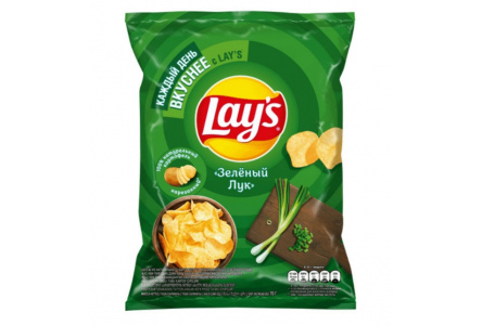 Чипсы LAYS 70гр Зеленый лук 1/25шт