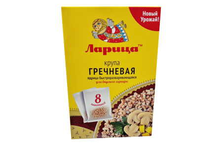 Крупа в пакетах ЛАРИЦА 8*50гр Гречневая ядрица ГОСТ 1/10шт