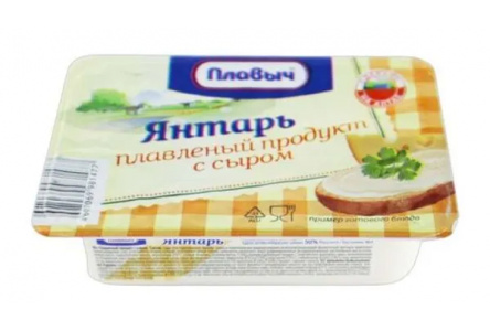 Продукт плавленый с сыром ПЛАВЫЧ 90гр 60% Янтарь 1/40шт