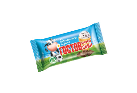 Мороженое ГОСТОВский 70гр Пломбир с шоколадной крошкой ваф/ст 1/36шт