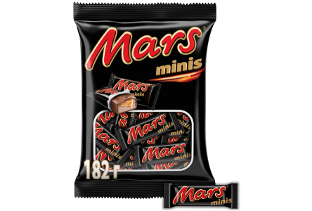 Шоколадный батончик MARS 182гр Minis 1/9шт