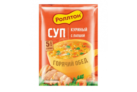 Суп РОЛЛТОН 21гр Куриный с лапшой саше 1/36шт