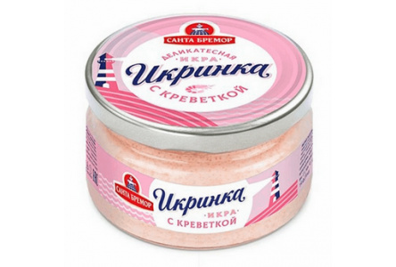 Икра мойвы ИКРИНКА 160гр с креветкой ст/б 1/6шт