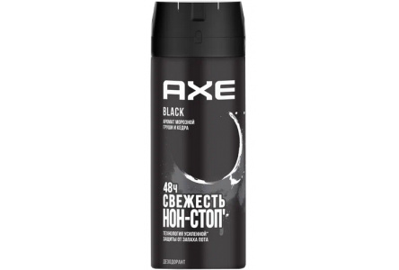 Дезодорант спрей AXE 150мл Black 1/12