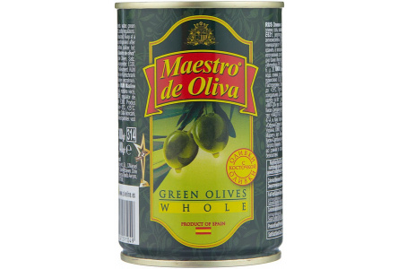 Оливки MAESTRO DE OLIVA 300гр с косточкой ж/б 1/12шт