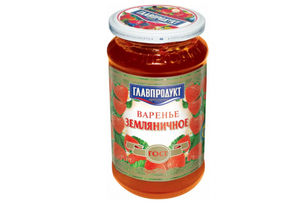 Варенье ГЛАВПРОДУКТ 550гр Земляничное ст/б 1/12шт