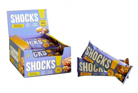 Батончик FITNES SHOCK 35гр Арахис 1/12шт