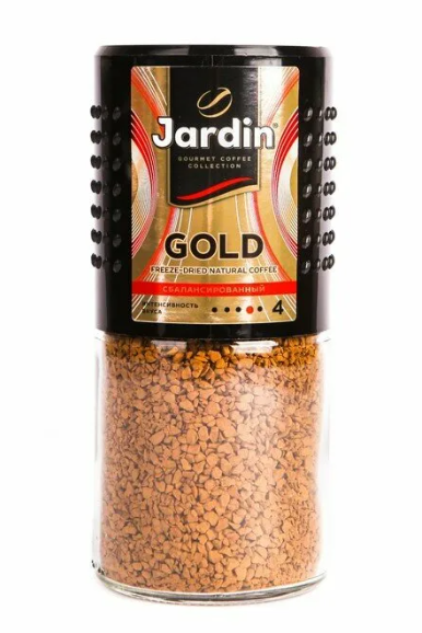 Кофе растворимый JARDIN 95гр Gold сублимированный ст/б 1/12шт