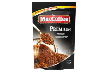 Кофе растворимый МACCOFFEE Premium 235гр м/уп 1/12шт