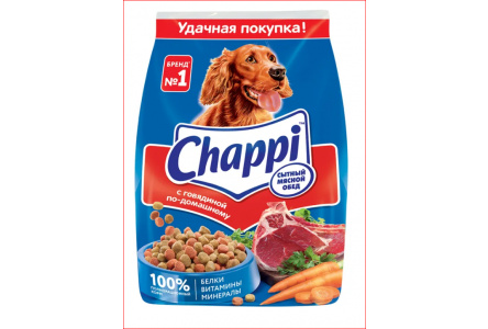 Корм д/собак CHAPPI 600гр с говядиной по-домашнему 1/12шт №YY054