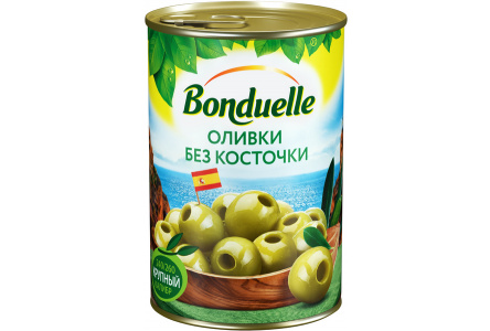 Оливки BONDUELLE 314мл Без косточки ж/б 1/12шт