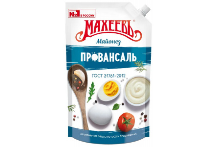 Майонез МАХЕЕВЪ 770гр Провансаль белый 50,5% д/п 1/10шт