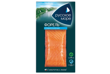 Рыба с/с Форель Русское Море 200гр Филе-кусок в/у 1/4шт Россия №6979