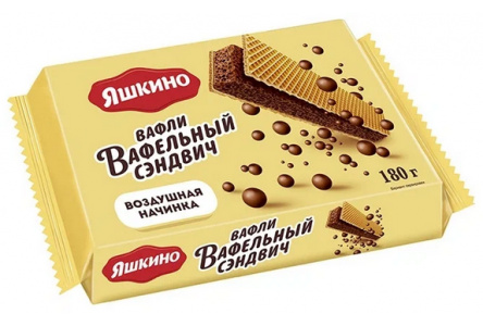 Вафли ЯШКИНО 180гр Шоколайт 1/16шт КВ202