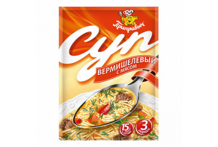 Суп ПРИПРАВЫЧ 60гр Вермишель/мясо 1/100шт