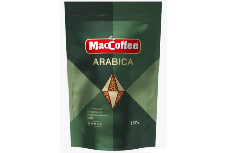 Кофе растворимый MACCOFFEE 150гр Arabica д/пак 1/12шт