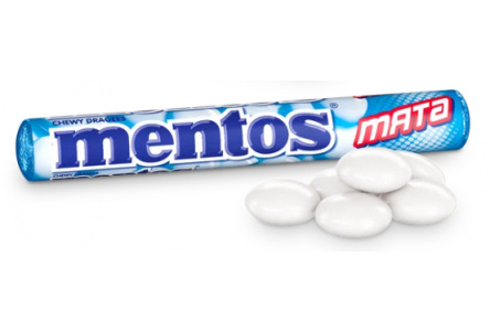 Драже MENTOS 37гр Мятный 1/21шт