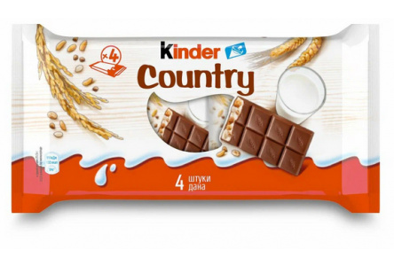 Шоколад KINDER 94гр Country 1/24шт