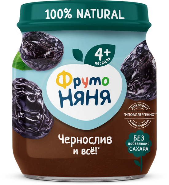 ДП Пюре ФРУТОНЯНЯ 100/110гр Чернослив с/б 1/12шт