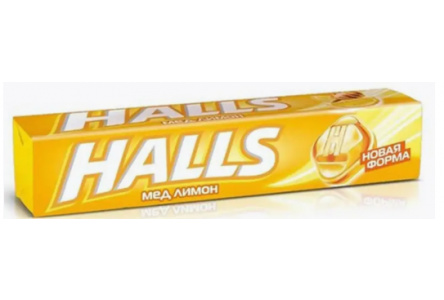 Леденцы HALLS 25гр Мед/лимон 1/12шт (30*12)