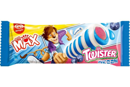 Мороженое MAX Twister 67гр Тутти фрутти/ бабл гам/вишня/океан 1/35шт