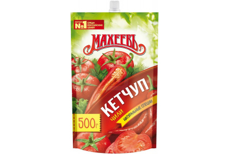 Кетчуп МАХЕЕВЪ 500гр Чили дой-пак 1/10шт