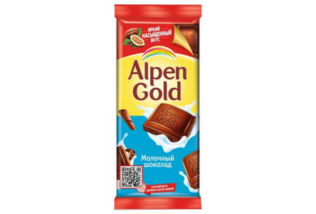 Шоколад ALPEN GOLD 80/85гр Молочный 1/21шт