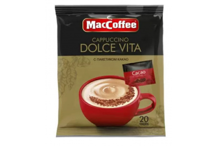 Кофе растворимый MACCOFFEE 24гр Cappuccino Dolce Vita 1/20шт