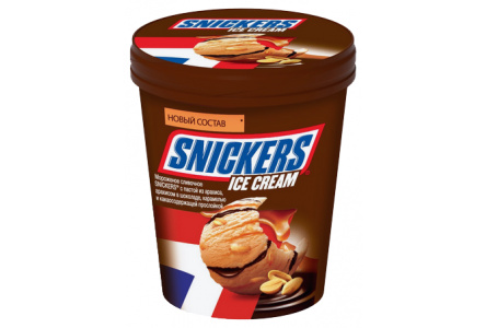 Мороженое SNICKERS Ice Cream 340гр Ведро 1/8шт