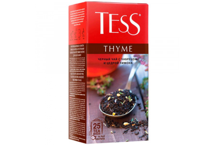 Чай черный в пакетиках TESS 25*1,5гр Thyme байховый 1/10шт