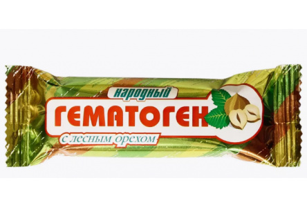 Гематоген НАРОДНЫЙ 40гр  Лесной орех 1/25шт