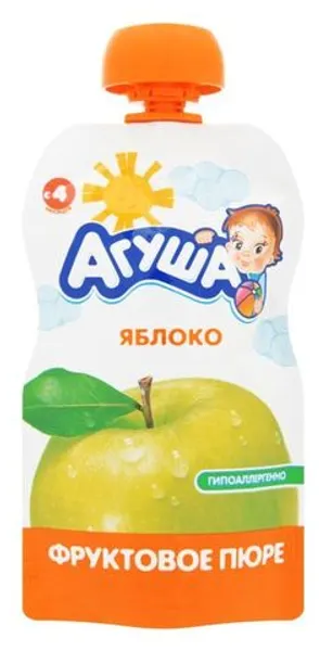 ДП Пюре АГУША Я Сам 90гр Яблоко с 5 мес д/п 1/10шт