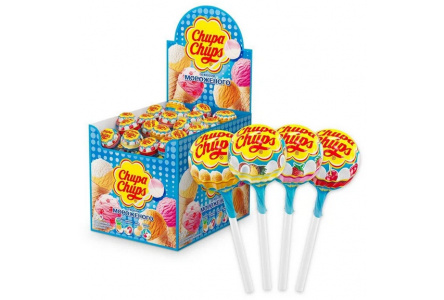 Карамель CHUPA CHUPS 12гр Мороженое Ледниковый период ассорти 1/100шт