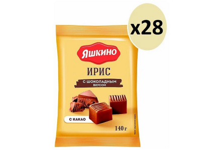Ирис ЯШКИНО 140гр С шоколадным вкусом 1/28шт ЯИ108