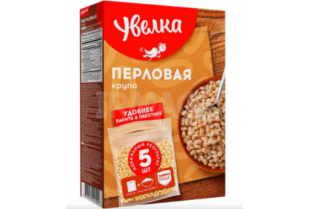 Крупа в пакетах УВЕЛКА 5*80гр Перловая 1/6шт