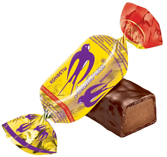 Конфеты ЛАСТОЧКА 1/7кг Красный Октябрь 1/5кг
