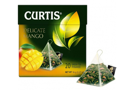 Чай зеленый в пакетиках CURTIS 20х1,8гр Delicate Mango 1/12шт