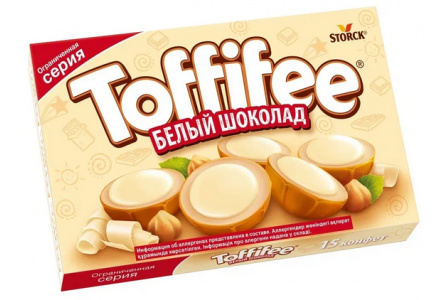 Набор конфет TOFFIFEE 125гр Белый шоколад 1/30шт