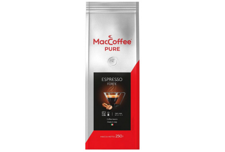 Кофе в зернах MACCOFFEE 250гр Pure Espresso Forte м/у 1/12шт